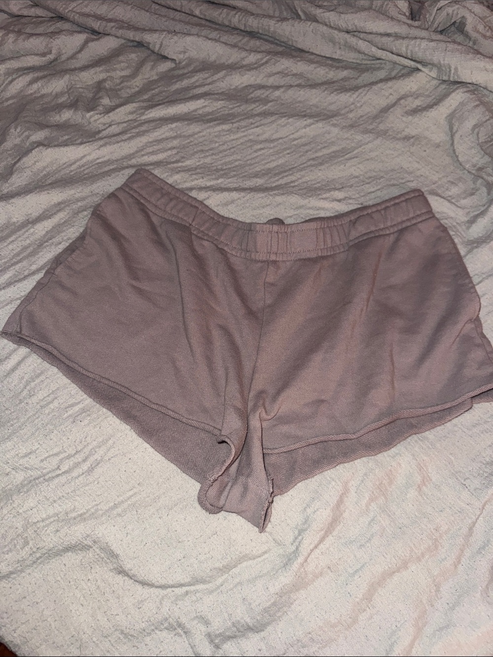 Dusty Mauve Elastic Waist Shorts